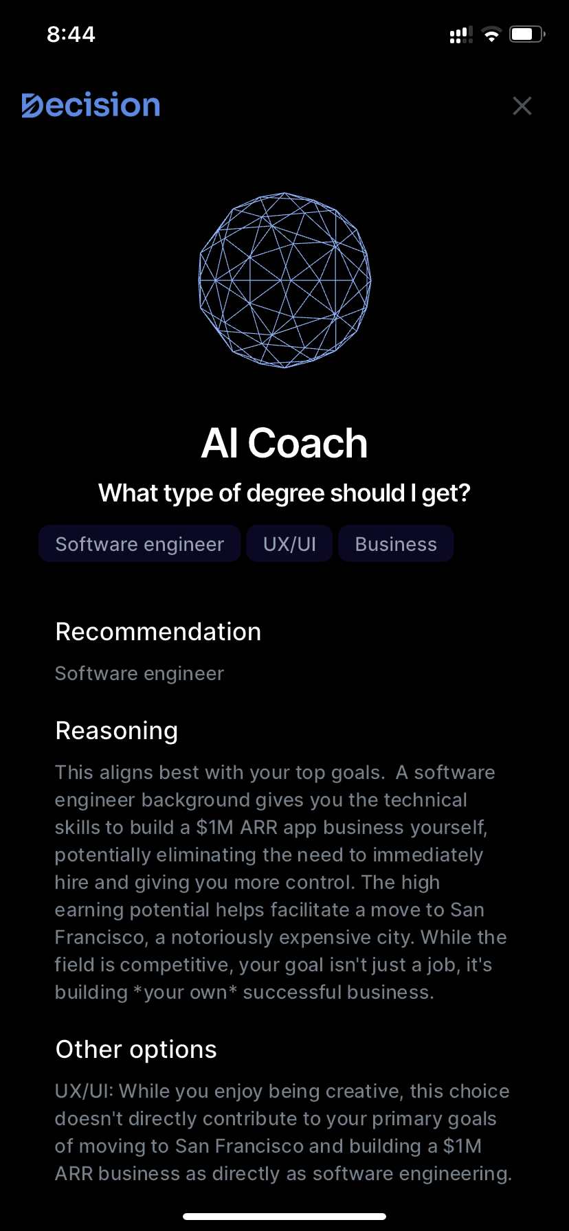 AI recommendation