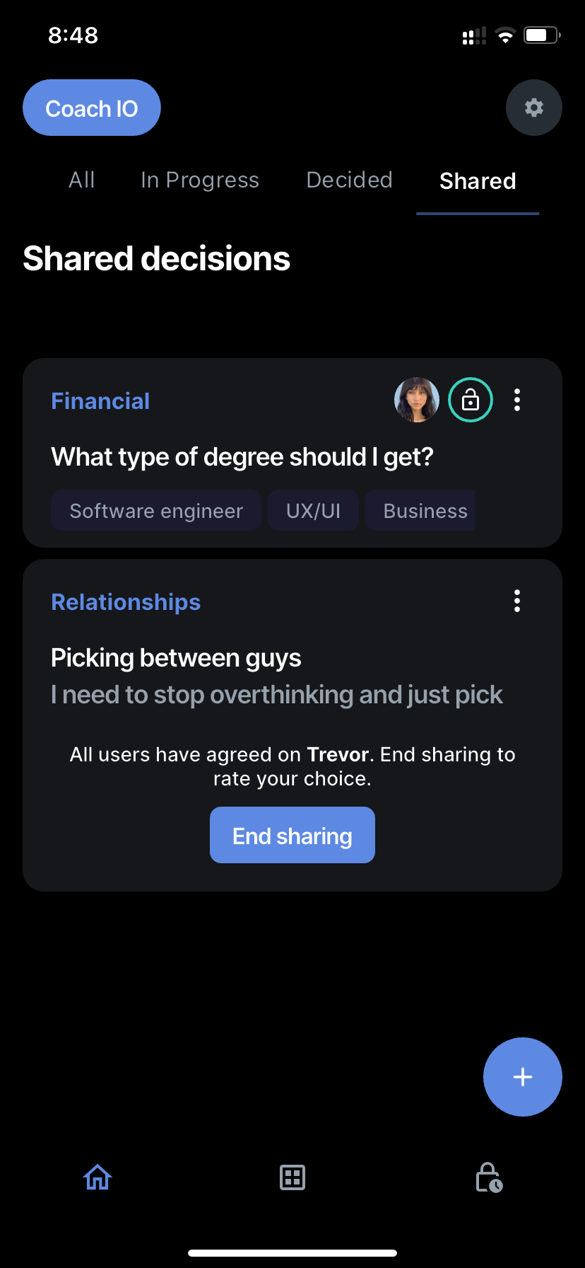Shared decisions