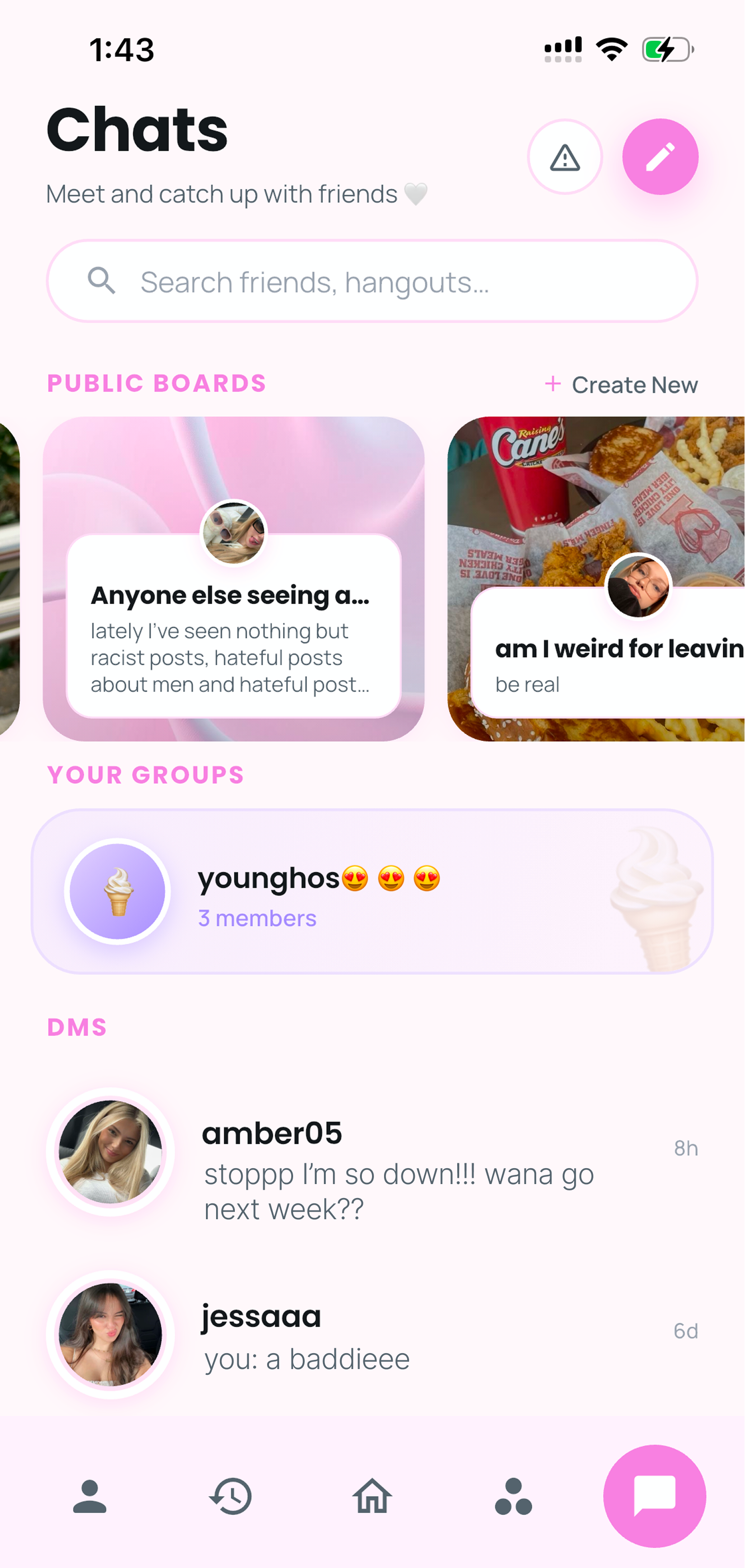 Leila chats screen