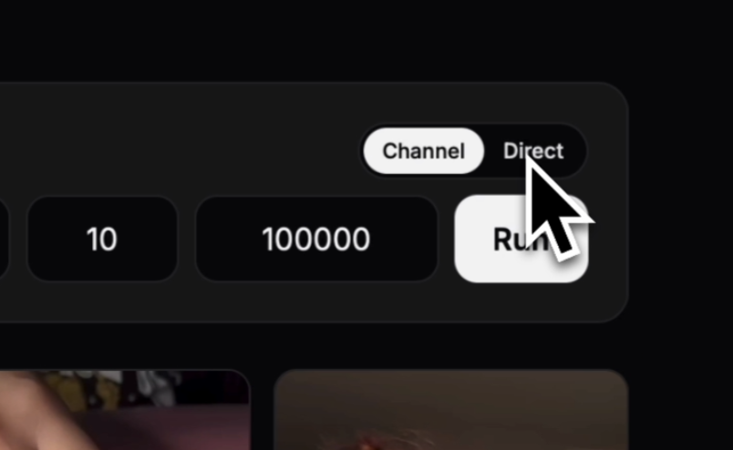 Channel / Direct toggle